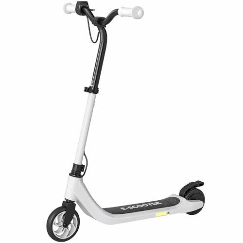 HOMCOM E Scooter Elektrisk Skoter med 120 W motor, Elsparkcykel, räckvidd 6 km, max. hastighet 8 km/h, belastning upp till 50 kg, E-skoter Svart+Vit