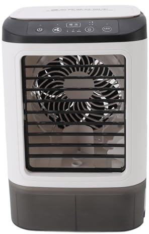 Alomejor Mini Climatiseur Portable, Matériau ABS, Ventilateur de Brumisation alimenté par USB 12 W avec Réservoir d'eau de 900 Ml pour la Maison et le Bureau
