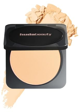HUDA BEAUTY Easy Bake Pressed Powder, Banana Bread, Mattierender Puder, Vegan, Tierversuchsfrei, Mattes Finish, 12h Glanzkontrolle