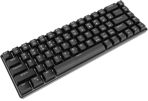 Bewinner Teclado RGB K68 Intercambiable en Caliente de 68 Teclas |Teclado Mecánico para Juegos con Cable con Interruptores Marrones, 19 Modos RGB y Cable Desmontable para iOS/Linux