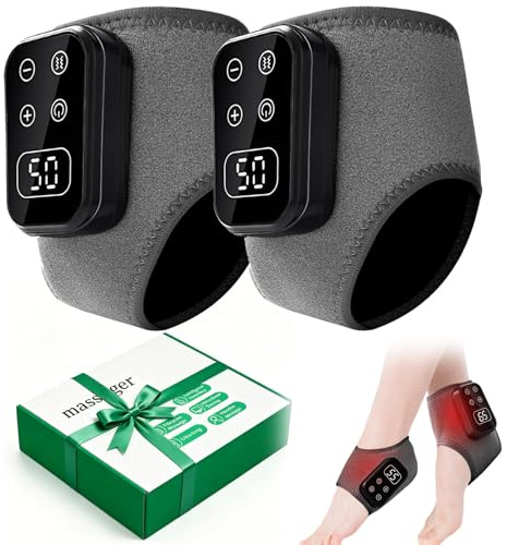 Fussmassagegerät 3-in-1 Foot Massager, Elektrisch Fußmassagegerät mit 5 Vibrationsmodi und 6 Heizstufen, Kabellos Wiederaufladbar, Linderung von Fußermüdung und Schwellungen