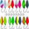 Paradox Fishing Forellen Spoon Set I 8 Spoons 2,5g mit 8 Snaps I Forellenköder Set zum Forellen Angeln Forellen Spoons Forelle Spoon Forelle