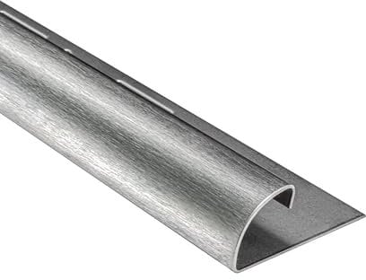 10x Viertelkreis Profil Edelstahlschiene Fliesenprofil Fliesenschiene Edelstahl V2A L250cm 12mm gebürstet
