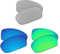 EZReplace Ersatzgläser for Oakley Holbrook Metal OO4123 Sonnenbrillen (polarisierte Gläser) - Passend for Oakley Holbrook Metal Rahmen (Metallsilber+Eisblau+Frohlingsgron)