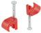 KafTon 25x Cable Clips Red 8mm Cable Nail Clips Electrical Cable Wall Clips for Wire Ethernet Cable, Telephone Cable, TV Wire