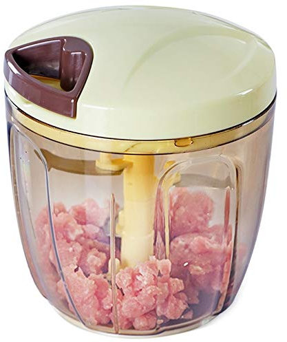 Samnuerly Hachoir à Viande 900ML Hachoir Multifonction Robot culinaire pour Viande Fruits Salsa Poivre Oignon écrou Hachoir à Main