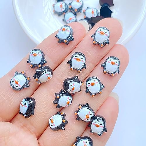 50 Stück Pinguine Pinguinfiguren Pinguin Geburtstagsdekorationen Pinguin Tortenaufsatz Pinguindekorationen Mini-Pinguine Weihnachten Mini-Harzfiguren Mini-Harzfiguren Mini-Pinguin-Harz