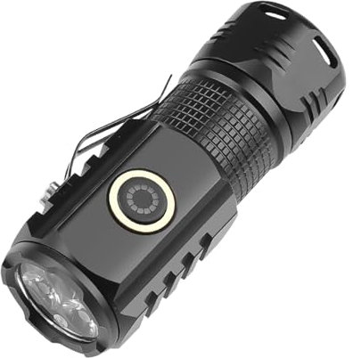 Linterna LED Recargable USB Táctica Militar Potente | Linterna Pequeña Frontal | Linternas LED Alta Potencia Cabeza | Linterna Portátil de Trabajo | Impermeable Linterna Táctica ( Size : 1*18650 )
