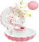 WSAMJIN Ballerina Spieluhr mit Spiegel, Schale Spieluhr Schmuckkästchen Mädchen Schmuckschatulle Schmuckschatulle Mit Melodie für Schmuck, Hochzeit (Dunkelrosa)