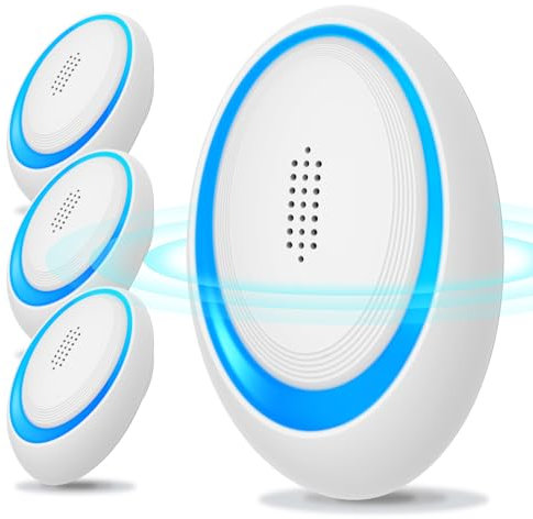 Ultraschall Schädlingsbekämpfer 4 Stück, Mäuseabwehr Ultraschall Elektrisch Insekten Mäuse Repellent, Mausefalle Effiziente Abwehr von Ratten, Mücken, Mäusen, Kakerlaken