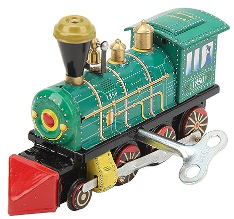 Ghzste Aufziehbarer Zug, Modelleisenbahn, Uhrwerk, Lokomotive, Spielzeug, Vintage-Retro-Aufziehzug, Spielzeug, Weihnachten, Sammlerstück, Geschenks, Heimdekoration für Party, Geburtstag