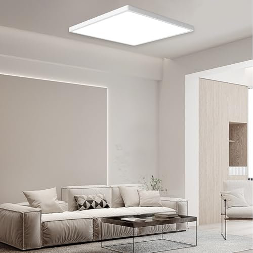 slochi LED Deckenleuchte, Quadrat Deckenlampe Flach Ø22cm 5000K 18W 1800LM, Ultra Dünn LED Deckenleuchte für Schlafzimmer, Wohnzimmer, Bad, Balkon, Flur, Küche,Eingang