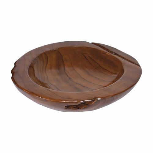 Divero Teak-Holz Obstschale 40 cm Durchmesser