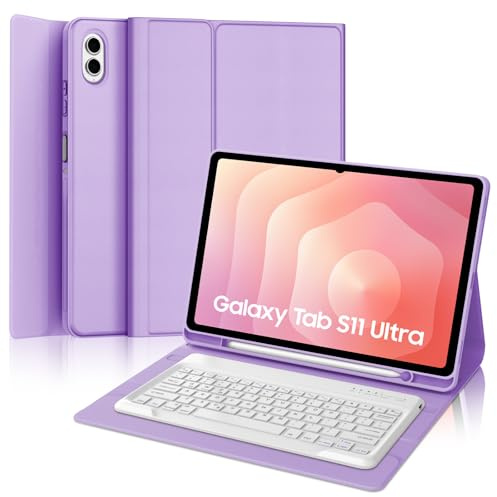 Keyboard Case for Samsung Galaxy Tab S11 Ultra 14.6 Inch 2025, Galaxy Tablet S11 Ultra Case Keyboard with S Pen Holder, Magnetic Detachable Bluetooth Keypad for Samsung Tab 14.6'' SM-X930/X936B