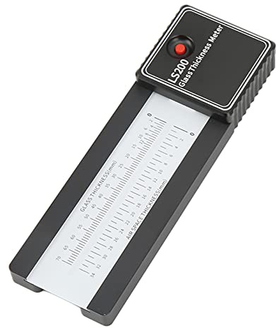 Spacnana Jauge d'épaisseur de Verre, Outil de Mesure isolé en Alliage d'aluminium pour Fenêtres à Simple et Double Vitrage, Mesure Précise jusqu'à 2,8 Pouces