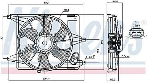 Nissens 85708 Lüfter Kühlung des Motors