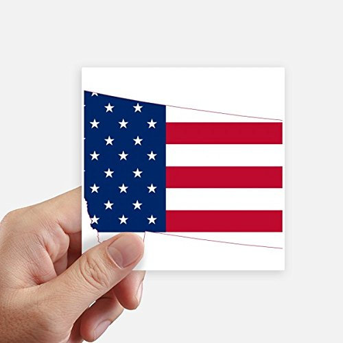DIYthinker Montana USA-Karte Stern-Streifen-Flagge Form Quadrat Aufkleber 10Cm Wand Koffer Laptop Motobike Aufkleber 8Pcs 10Cm X 10Cm Mehrfarbig
