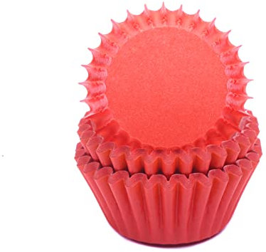 Miss Bakery's House® Mini-Muffinförmchen Standard - Ø 32 mm x 20 mm - Rot - 200 Stück - Papier-Backförmchen - für kleine Cupcakes, Muffins, Pralinen