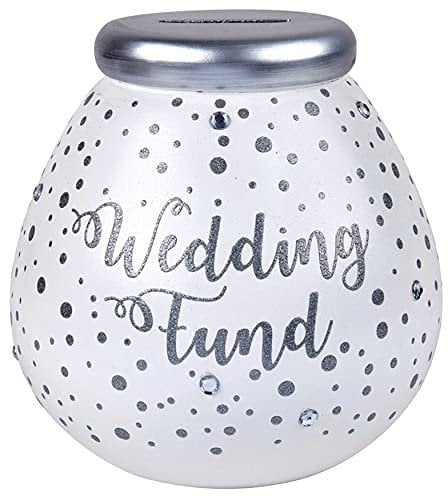 Pot of Dreams Hand Painted Wedding Fund Save And Smash Handcrafted Ceramic Money Box Eco Freindly & Recyclable Piggy Bank Perfect Decorative Gift and Save for Wedding & Honeymoon One Size