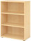 bümö Regal Ahorn, Standregal aus Holz für 3 Ordnerhöhen - Bücherregal klein 80 cm breit, Aktenregal für Ordner & Bücher, kleines Büroregal, Holzregal, Ordnerregal, Buchregal Dachschräge