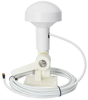 HYS Marine Gps Antenna IP65 Waterproof Antenna W/7M(22.96ft) RG58 Coaxial Cable SMA MALE Connector with Marine ABS Mount Base