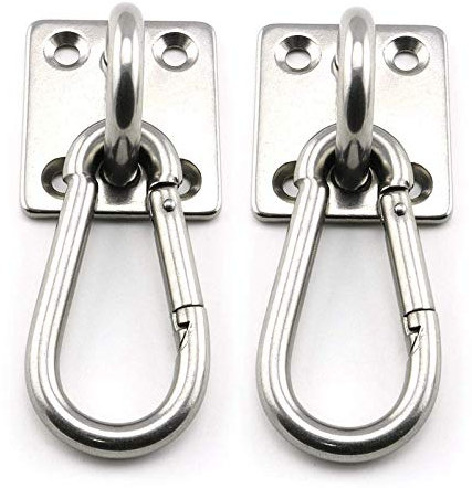 2 Sets Of Suspended Ceiling Wall Mount U- Hooks Stainless Steel Duty Multi-Function Metal Plate with