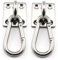 2 Sets Of Suspended Ceiling Wall Mount U- Hooks Stainless Steel Duty Multi-Function Metal Plate with