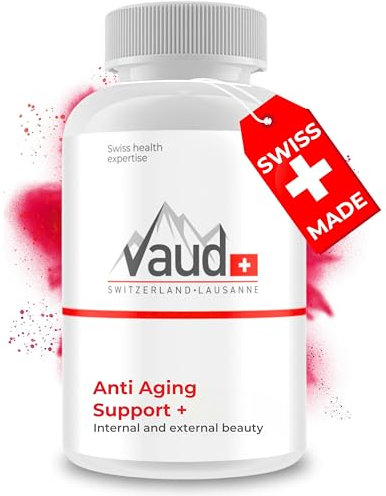 VAUD® Skincare | Anti Aging für Haut, Haare und Nägel | 90 Kapseln | Hergestellt in der Schweiz | Unterstützt Zellenerneuerung und Schönheit | Zink Pure | Zink für Zellenerneuerung