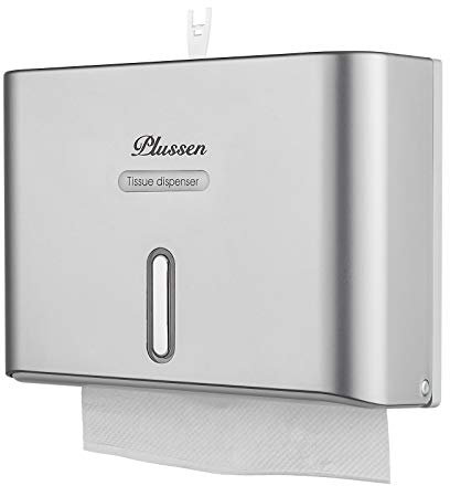 PLUSSEN Papierhandtuchspender, Handtuchspender für das Badezimmer, an der Wand, Z gefaltete Servietten und unterteilte Handtuchspender, fasst bis zu 200 Blatt(7001-SL)