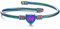 VQYSKO Bracelet initiale Lettre A-Z Femme Fille Gravure Personnalisé 316L Acier Inoxydable 5 Coloris Bracelet Câble Bijoux (Le Rainbow M, 18CM)