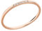 Ardeo Aurum Damenring aus 375 Gold Roségold mit 0,05 ct Diamanten Brillant Vorsteckring schmal Stapelring Gr. 58