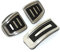 SFUO Edelstahl Gasbremspedal Mt Pedal Fit für Sitz Ibiza 6k 6L 6L 6J Skoda Fabia I II VW Polo 9N 6R Bora Golf MK4 IV Car Styling