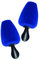 Kaps Schaumstoff-Schuhspanner mit Griff, Schuhspanner für Schuhe mit Eckiger Karree-Schuhspitze, Hygienischer Halbspanner mit Veloursbezug, Schuhformer, Schuhstrecker (Dunkelblau)