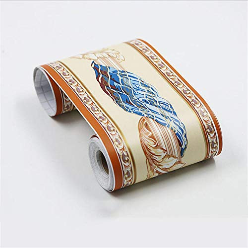 GouieRylin BordüRe Selbstklebend TapetenbordüRe Pvc Sockelleiste Dekorative BordüRe Selbstklebende Home BordüRe KüChe TapetenbordüRe SelbstklebendBlaue Rebe 10cm X 900cm