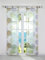 ESLIR Schiebegardinen Set 2er Flächenvorhänge mit Klettband Gardinen mit Schlaufen Schiebevorhang Voile Schlaufenschal Transparent mit Kreis Muster Beige BxH 57x245cm 2 Stück