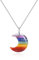 JSDDE 7 Chakra Anhänger Halskette Heilstein Mond Anhänger Kette Amulett Anhänger Reiki Glücksbringer Schmuck
