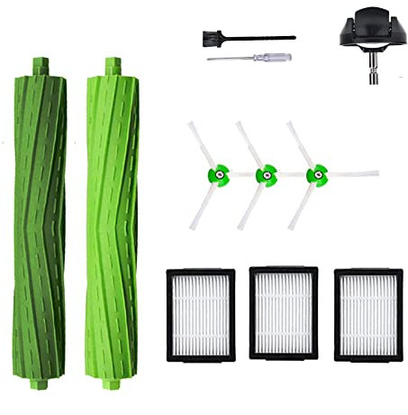 Accessori di ricambio per aspirapolvere iRobot Roomba i7 i6 i8 i3 i4 i1 e5 e6 I E Series Include 1 spazzola a rullo, ruota anteriore, 3 filtri e spazzola laterale