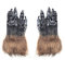 ITODA Halloween Handschuhe Wolf Pfote Werwolf Wolfkostüm Horror Party Deko Bärentatze Fingerhandschuhe Haarige Monster-Hände Halloweenkostüm Monster Cosplay Requisiten Mottoparty Fasching Spukhaus