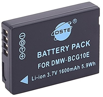 DSTE Batterie de rechange compatible avec Panasonic DMW-BCG10E DMW-BCG10PP Lumix DMC-ZS1 DMC-ZS3 DMC-ZS5 DMC-ZS6 DMC-ZS7 DMC-ZS8 DMC-ZS9 DMC-ZS10