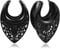 Vankula Ohr Tunnel Flesh Plug Saddles Hohl Edelstahl für Gestreckte Expander Ohrpiercing 8mm(0G), Schwarz