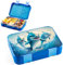 Jarlson® Brotdose Kinder mit Fächern - TONI Lunchbox - Bento Box auslaufsicher – Jausenbox für Kindergarten und Schule - Mädchen und Jungen | Vesperbox | Snackbox (Delfine)