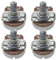 FLEOR 4pcs Full Size A500K B500K Potentiometer Guitar Tone Volume Control Pots with Bayonet L15mm Short Knurled Split Shaft
