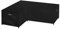 Dokon L-Shape Garden Furniture Covers Waterproof Heavy Duty Oxford Fabric Windproof Anti-UV Outdoor Rattan Corner Sofa Cover with Air Vents, Patio Sofa Cover (210x260x85cm) - Black