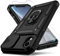 YZOK for iPhone XR Case,with Camera Lens Cover HD Screen Protector,[Military Grade] Ring Car Mount Kickstand Hybrid Hard PC Soft TPU Shockproof Protective Case for iPhone XR-Black