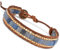 BENAVA Damen Yoga Armband Aventurin Edelstein Perlen mit Lotus Anhänger Blau | Edelstein Armband Meditation | 16-24 cm