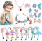 Elekin 65PCS DIY Haarband, Schmuck Basteln Mädchen, Haarreifen Bastelset Mädchen, Kreatives GeburtstagsPräsent Spielzeug, Bastelset Mädchen 5-12 Jahre, Mode Mädchen Haar-Accessoires-Making Kit