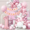 WINFLUENCE Geburtstagsdeko 1 Jahr Mädchen, Luftballon 1. Geburtstag Rosa, Geburtstagsdeko 1 Jahr Mädchen