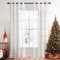 MIULEE 2 Panneaux Rideau Voilage Salon Moderne avec Motif Broderie, Tulle Rideau Transparent à Oeillets, Décoration Interieur Rideau Fenetre Chambre, Lot de 2 Rideau Voile, 140x245cm Blanc