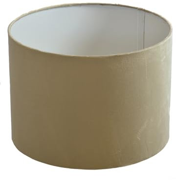 Lampenschirm Ø 20 x 15 cm taupe Velour Zylinderförmig