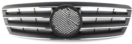 DZSCHUNLUSM Parrilla Delantera de Coche para Mercedes para Benz para Clase C W203 C230 C240 C320 C32 C220 2000-2006 Parrilla Malla Rejilla Delantera Coche Rejilla Frontal